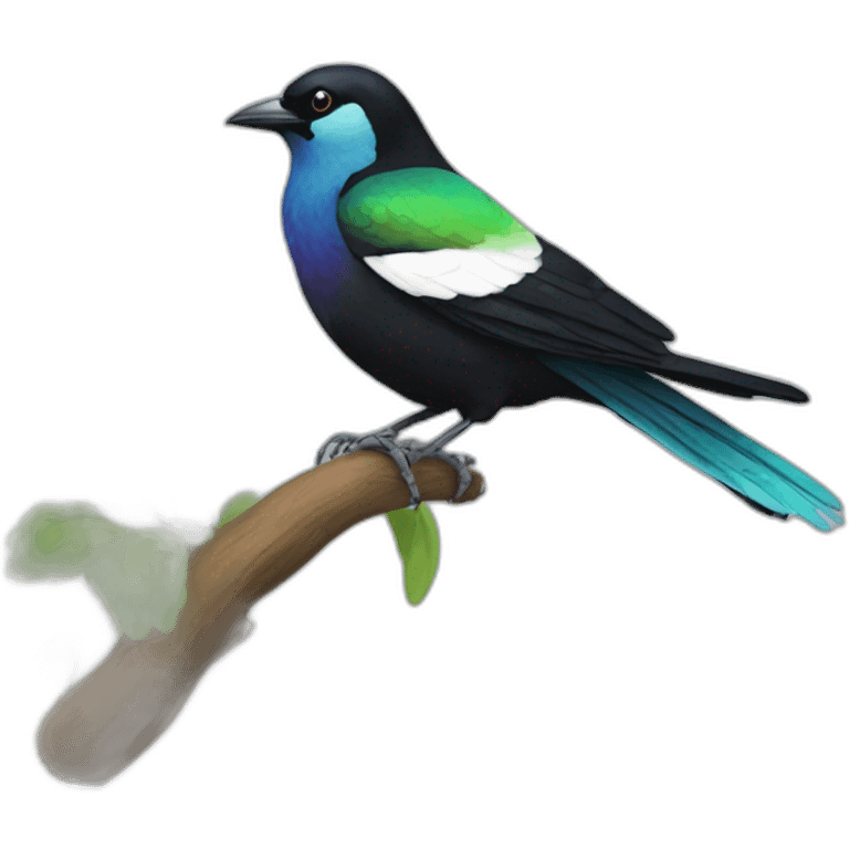 Magpie rainbow emoji