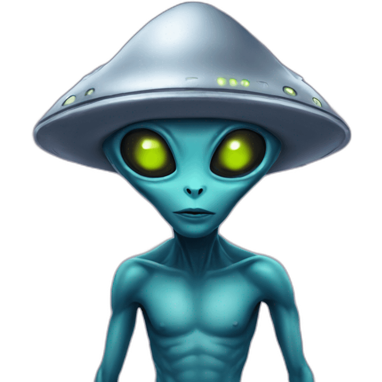 alien with ufo emoji