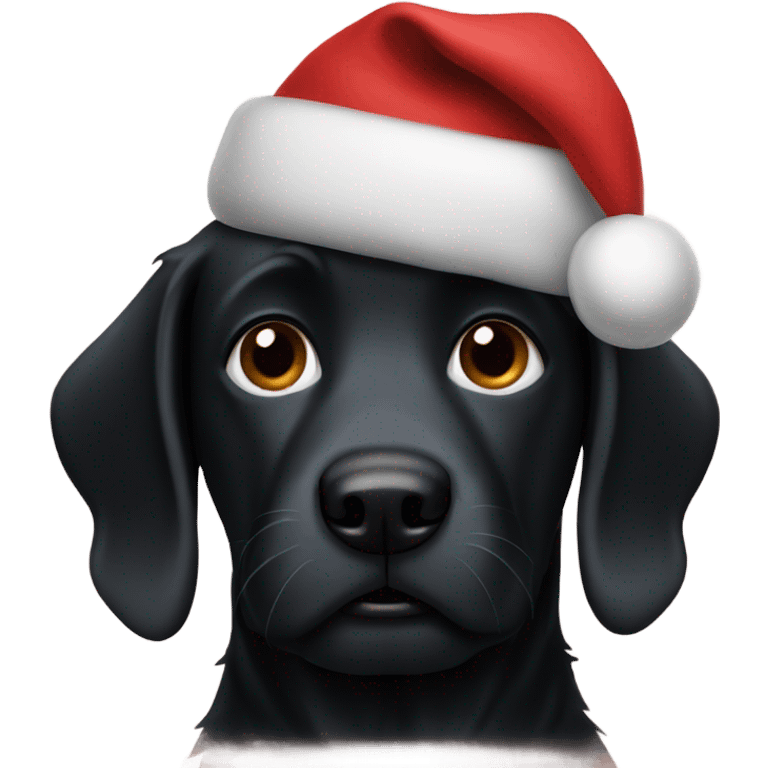 black dog christmas  emoji