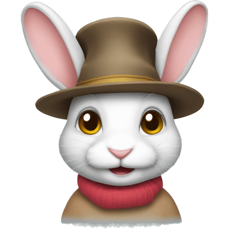 Rabbit wearing hat  emoji