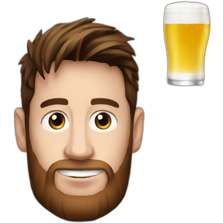 Messi drink a beer emoji