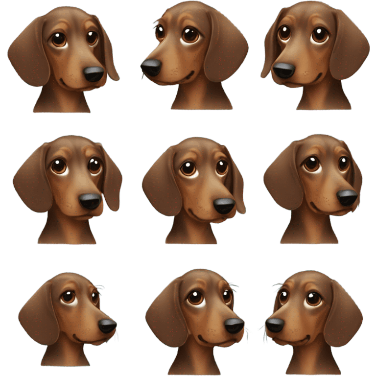 Dachshund getting a bob haircut emoji