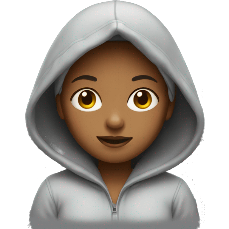 Girl wearing a Hoodie emoji