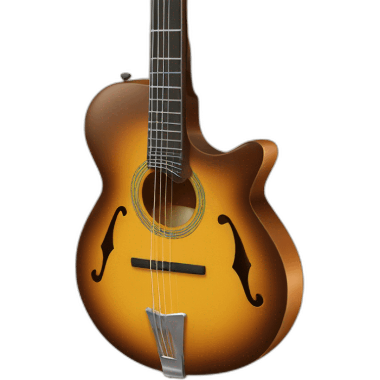 Guitare jazz manouche type selmer petite bouche emoji