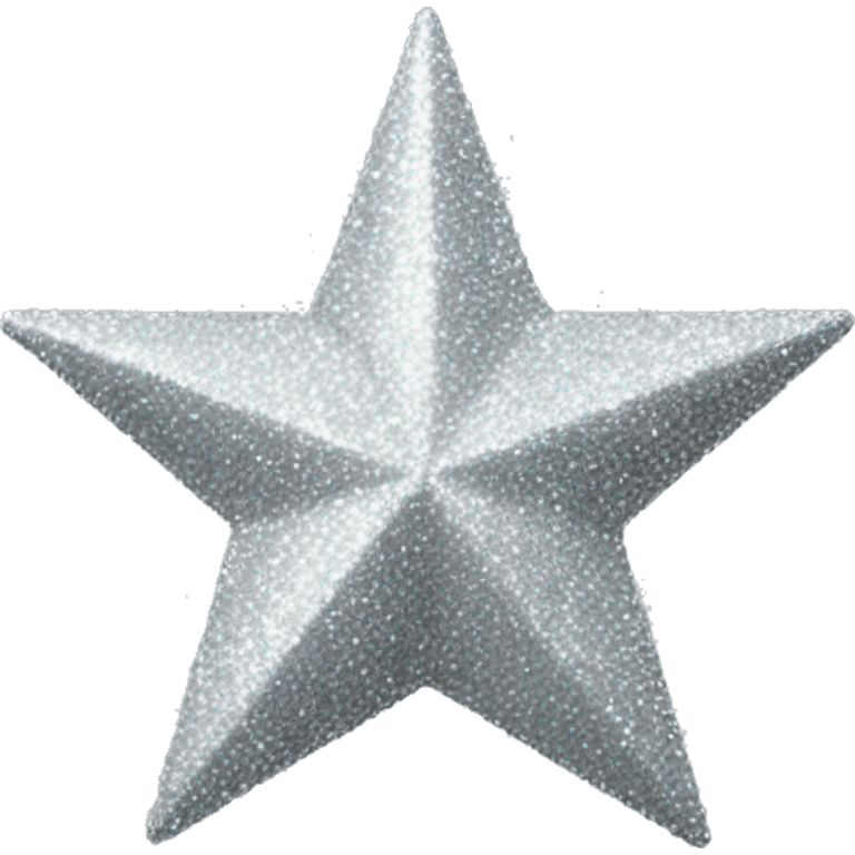 Silver glitter star emoji