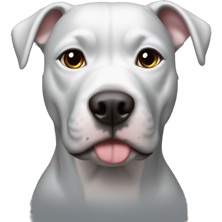 Silver pitbull female emoji