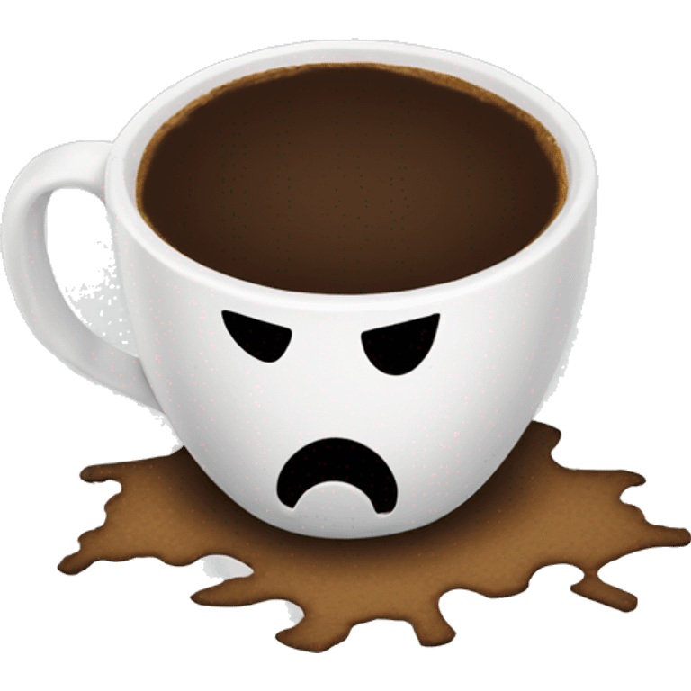 Cracked coffee cup emoji