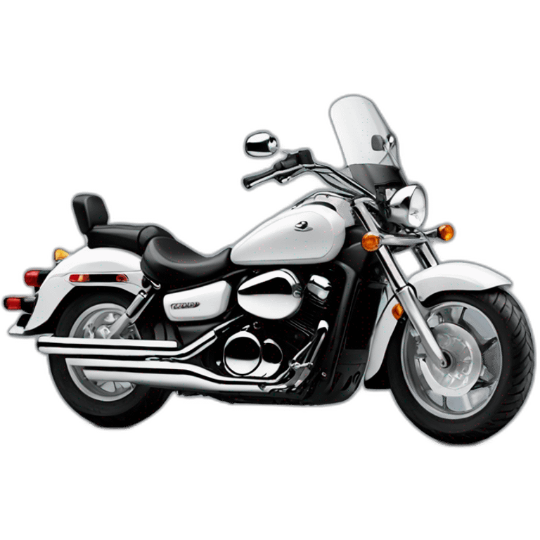 Honda shadow negra y blanca emoji