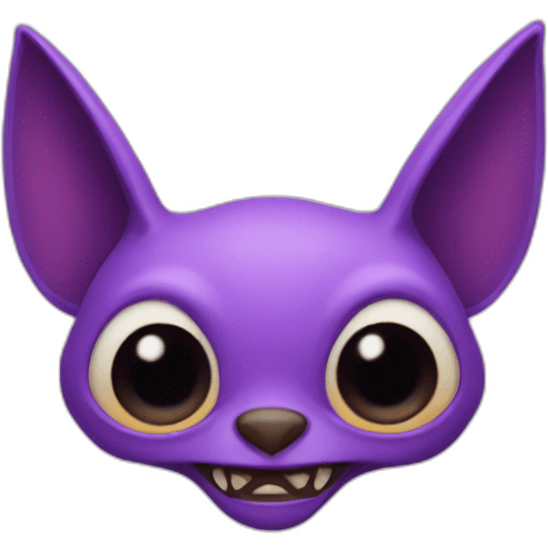 Purple bat realistic emoji