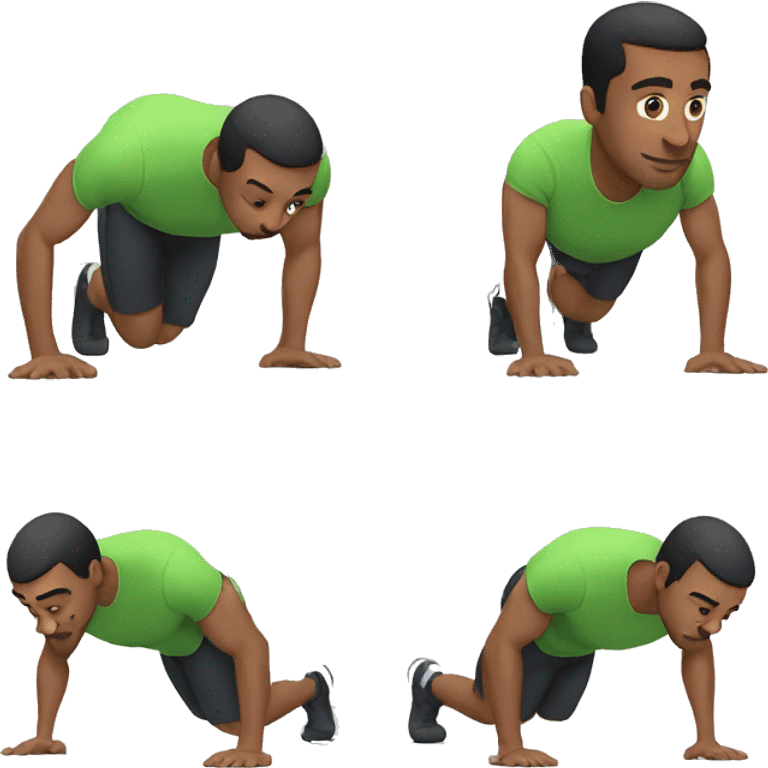 man doing push up emoji