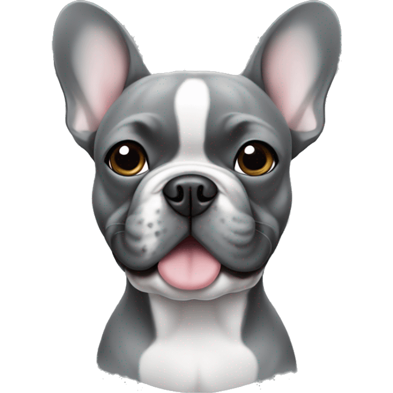 French Bulldog in grey  emoji