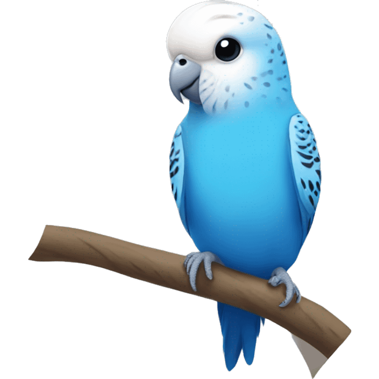 pied blue budgie emoji