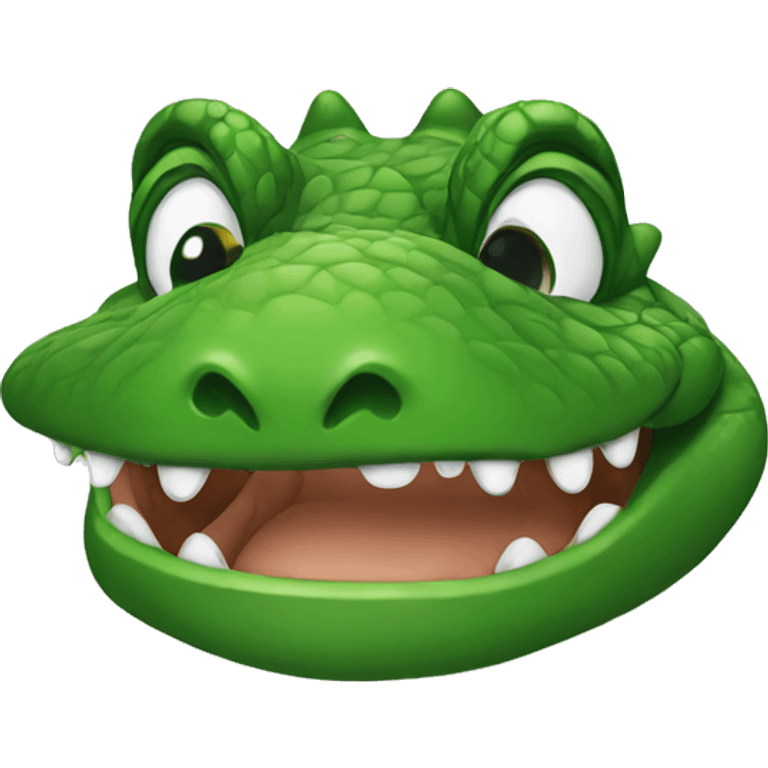 Alligator wearing a costume  emoji