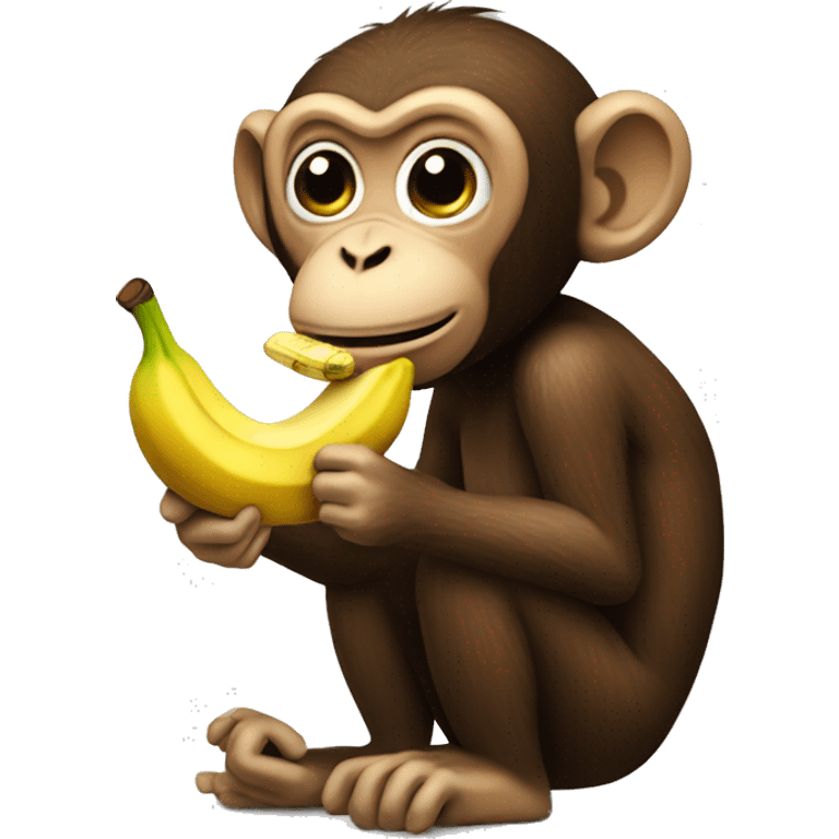 Monkey eatting a banana emoji