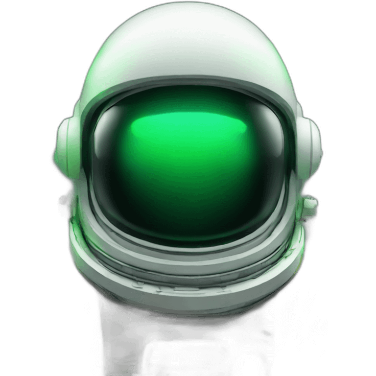 astronaut with helmet and no face with two green lights emoji