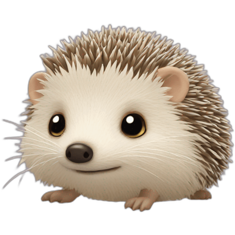 Hedgehog with embroidery emoji