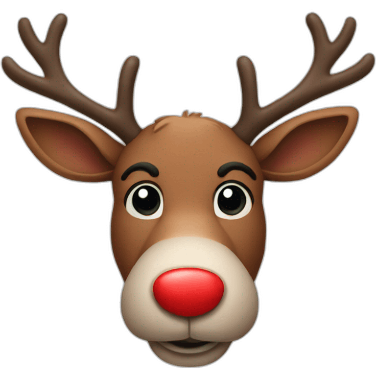 Red nose reindeer  emoji