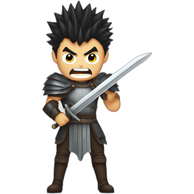 angry berserk guts with large sword emoji