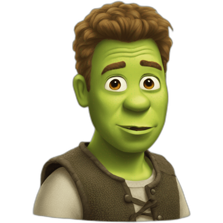 shrek as rick astly emoji