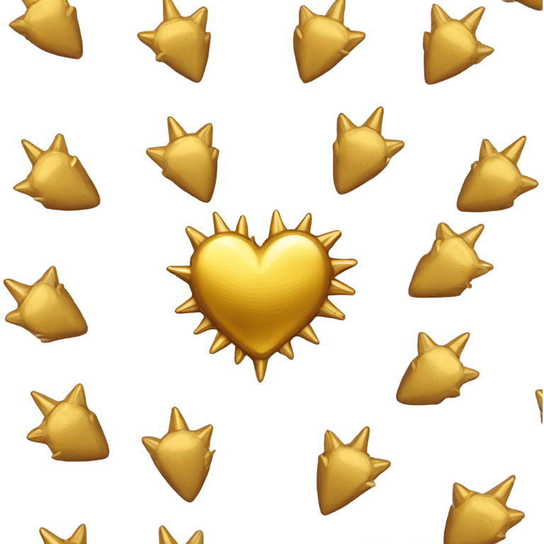 Golden heart with spikes emoji