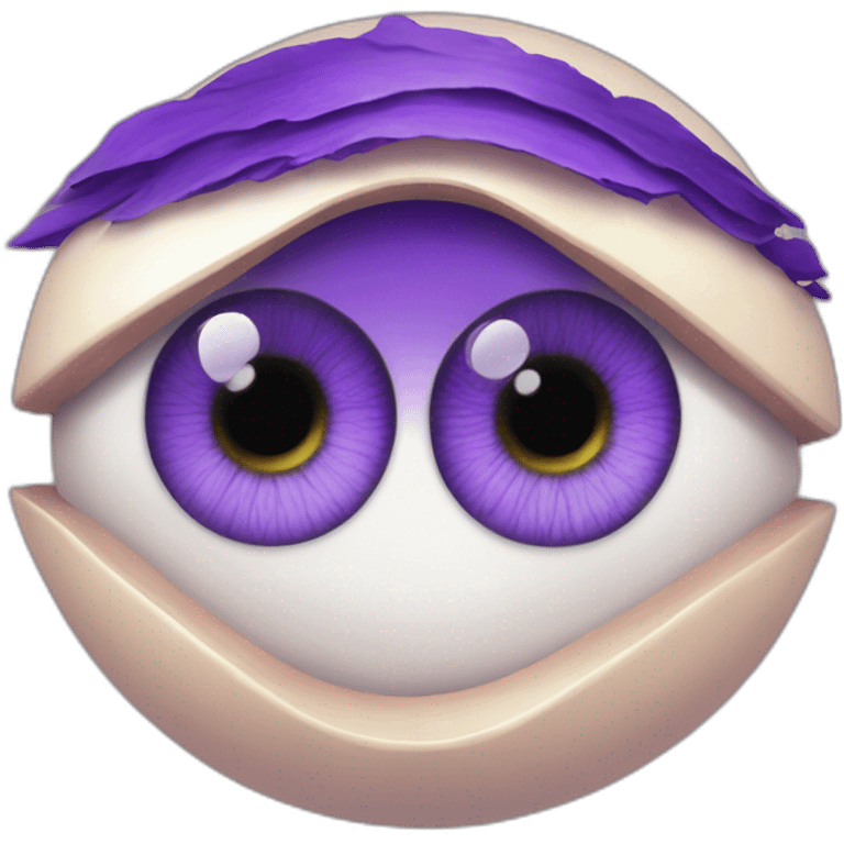 majestic godly violet iris eyeball serious intense symmetrical knowledgable emoji