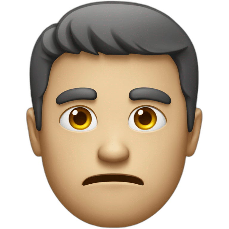 simple-angry-thinking-face emoji