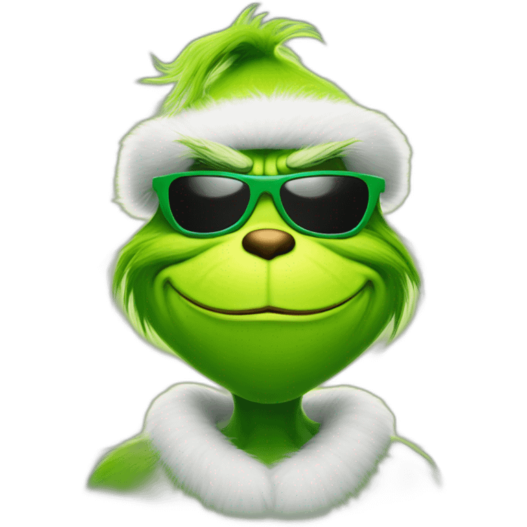 Grinch with Sun glasses  emoji