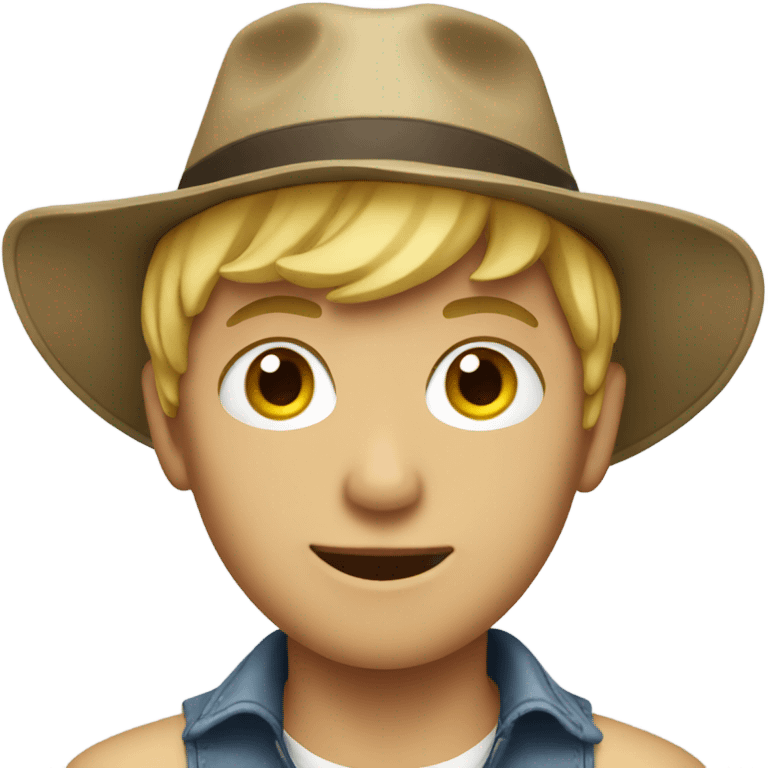 blonde boy in a hat emoji