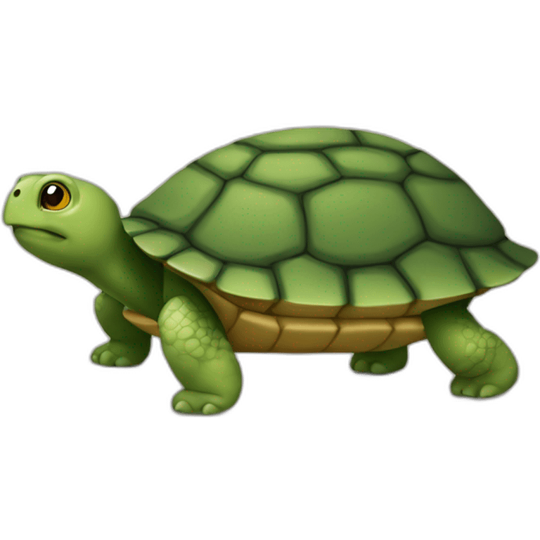 Tortue qui court sur la route emoji