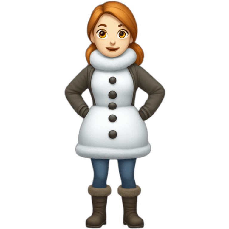 full body-snowman-female emoji