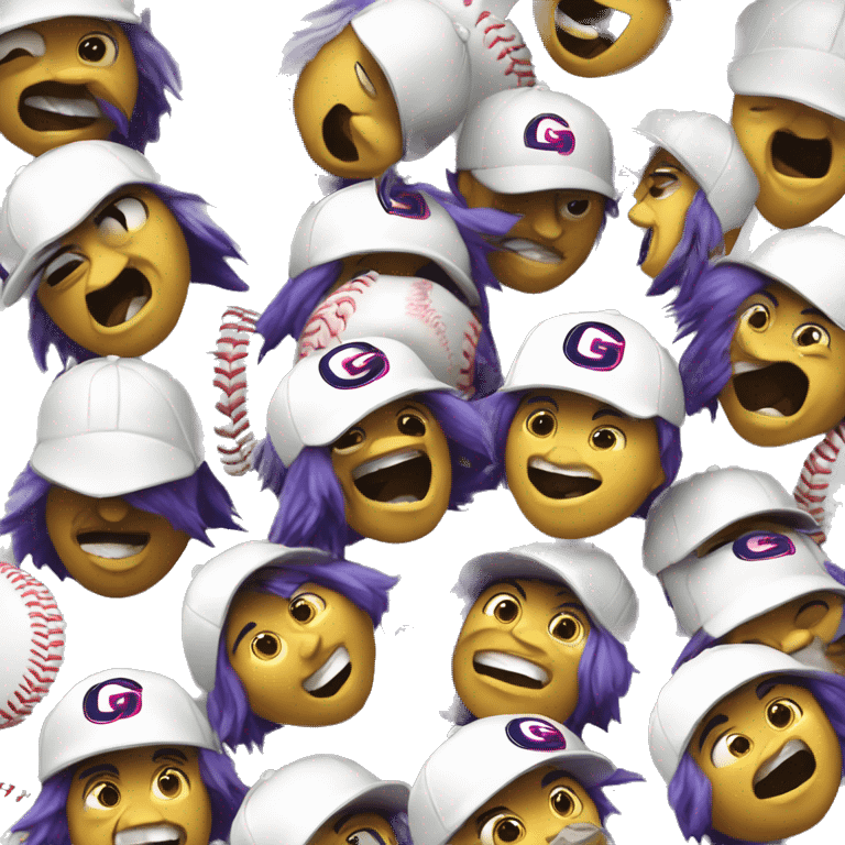 intuitive logo for baseball marketing team called "lg trolls" emoji