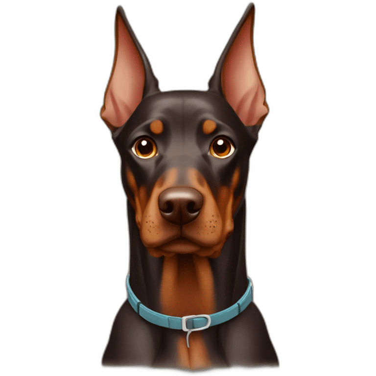 brown dobermann  emoji