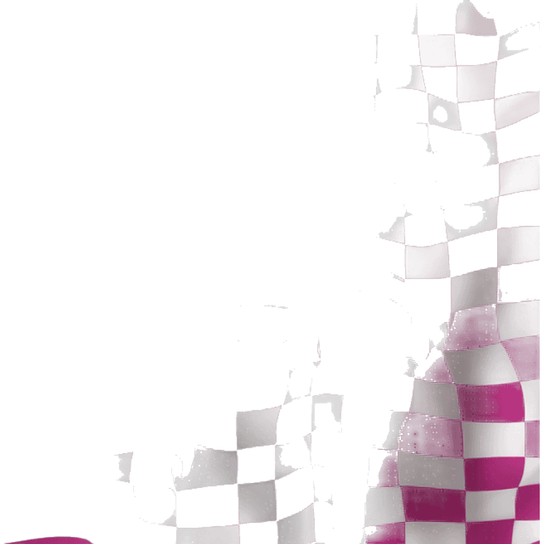 Realistic isolated pink and white checkered flag.  emoji