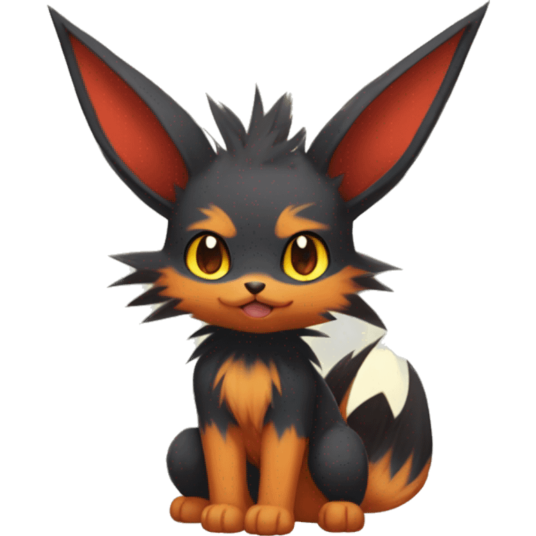 Eevee-Litten-Torracat-Rocruff-fusion-hybrid full body emoji