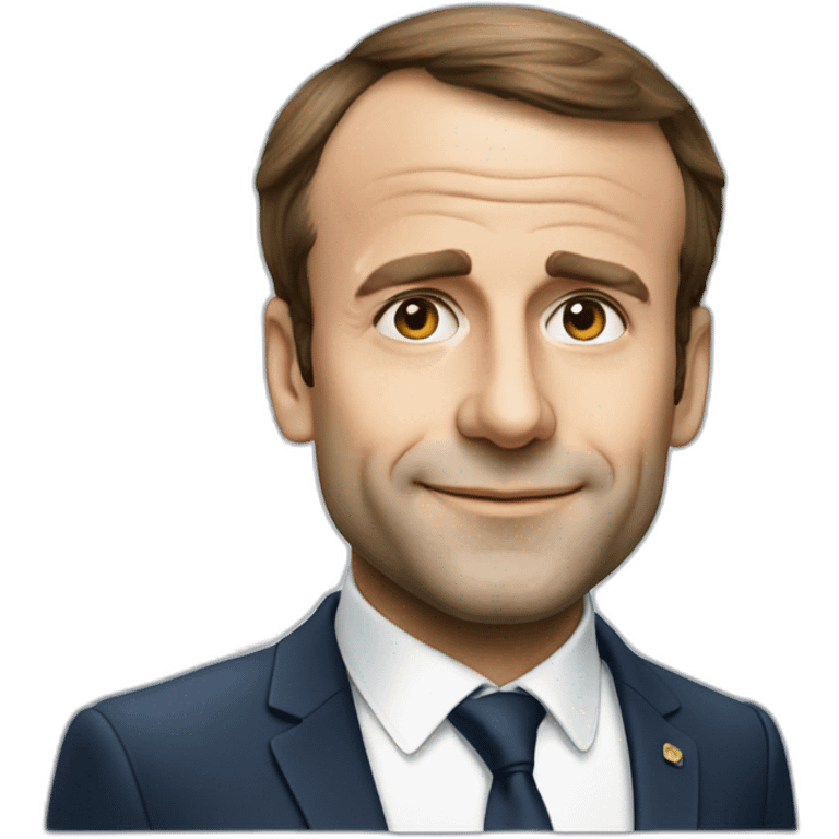 Macron avec un verre d'eau emoji