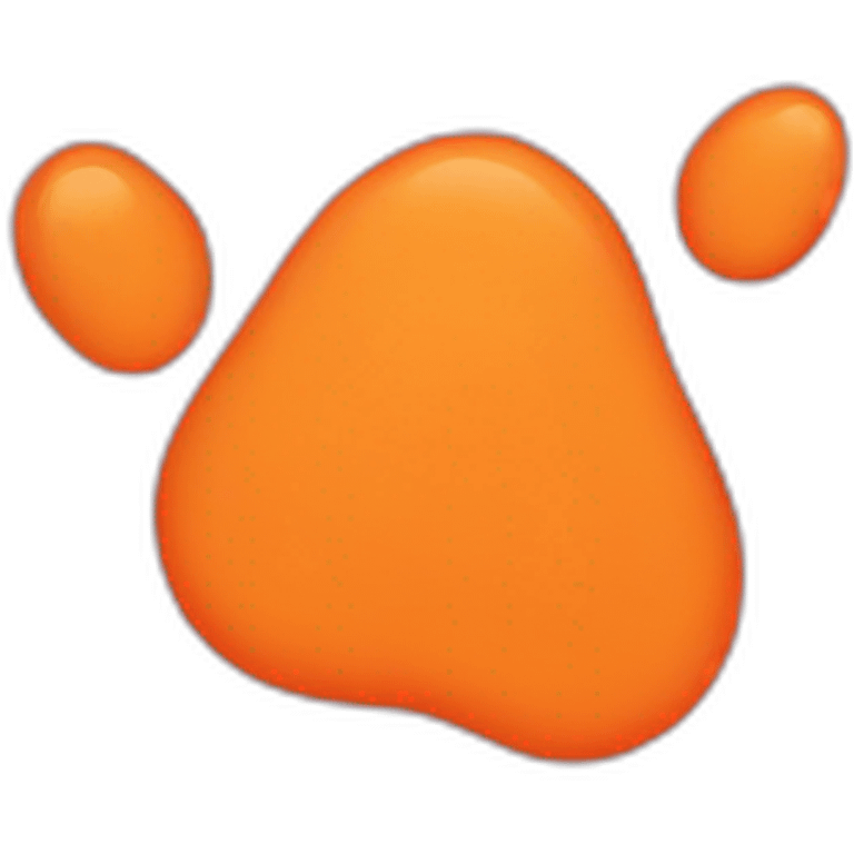 Furry 4 toes paws with orange paw pads emoji