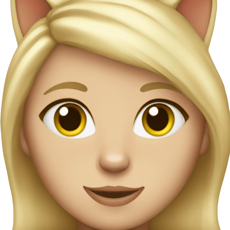 blonde cat women emoji