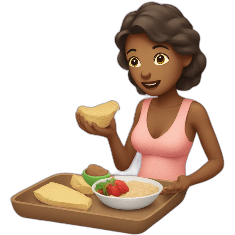 a women feeding for the baby emoji