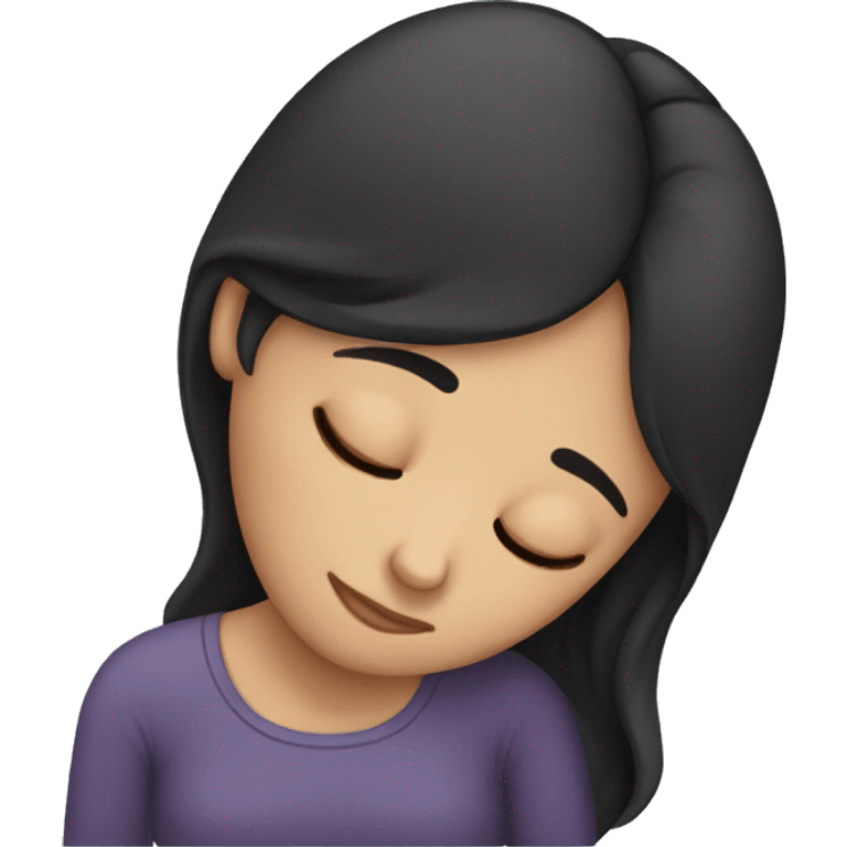 sleeping dark-haired girl emoji