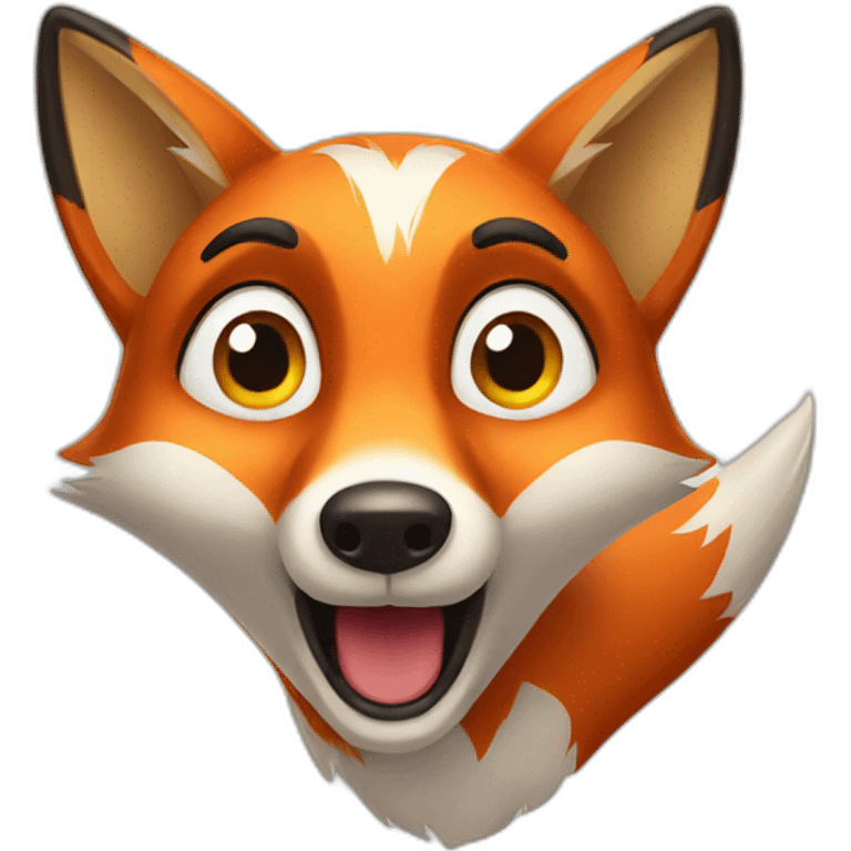 Surprised fox emoji