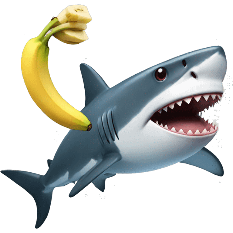 Shark with banana  emoji