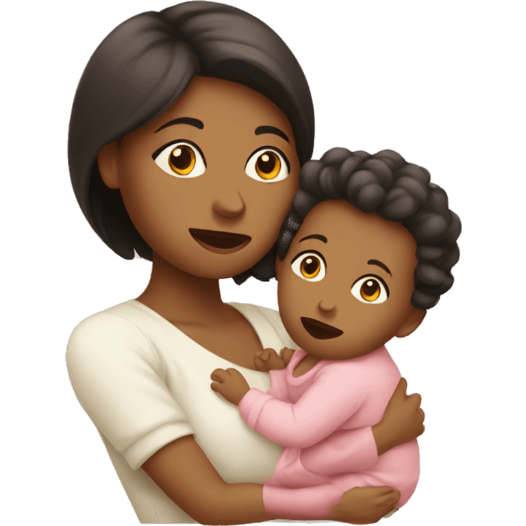 Baby with mother emoji