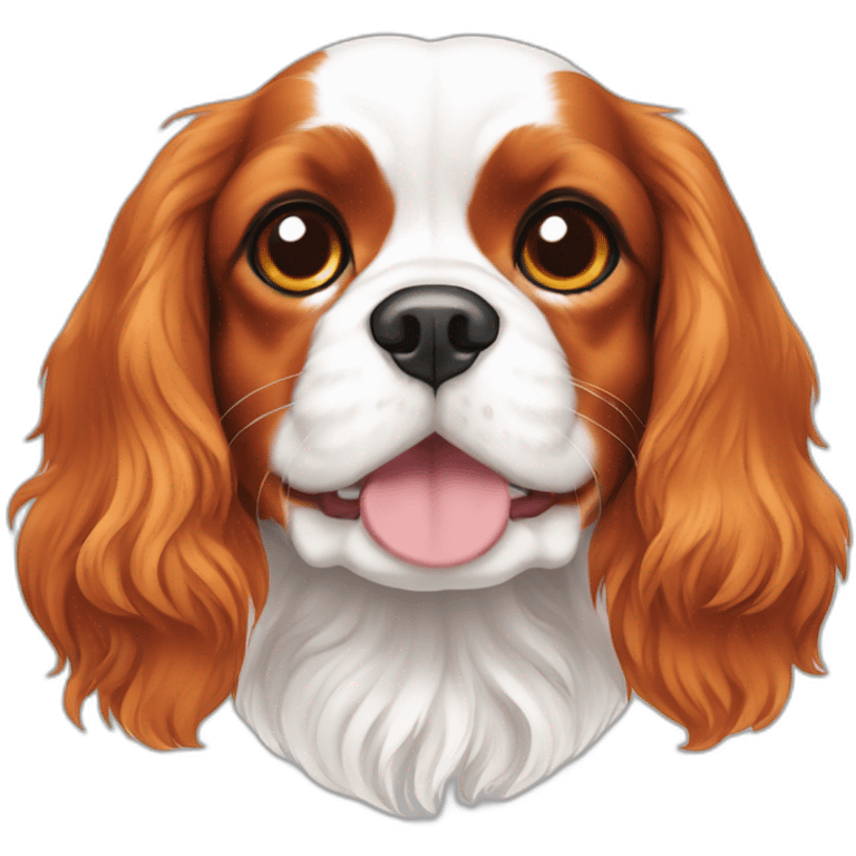 cavalier king charles spaniel orange and white emoji