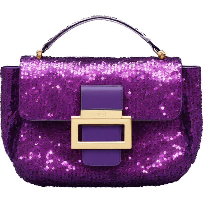 Fendi baguette Purple sequin  emoji