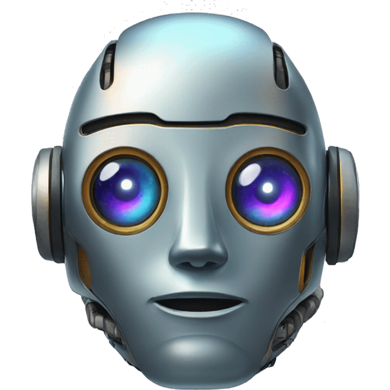 robot with iridescent eyes emoji