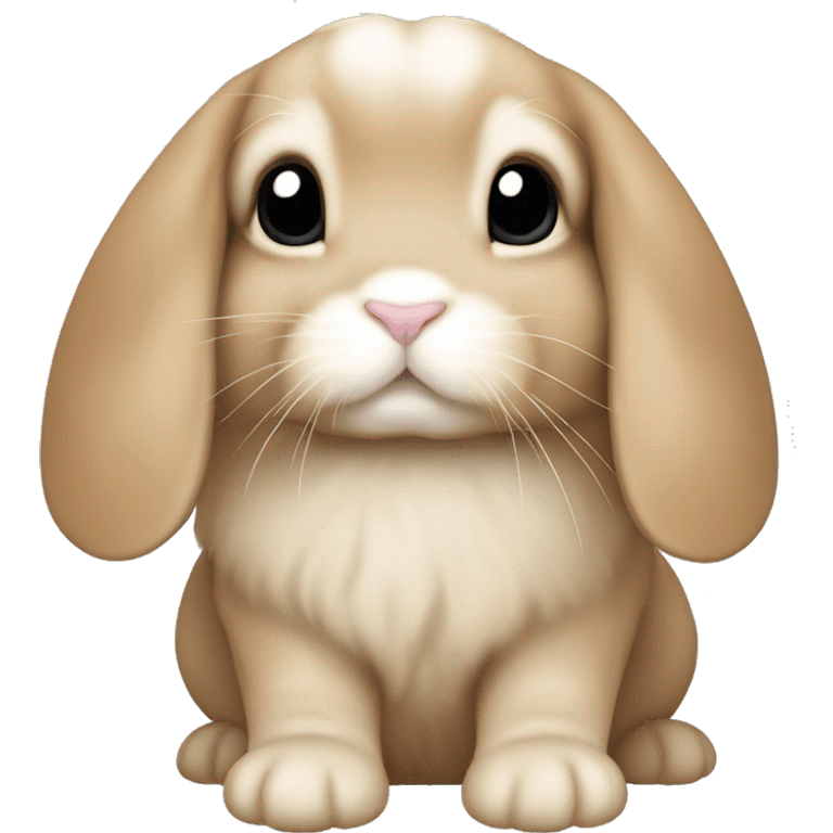 Light brown holland lop bunny emoji