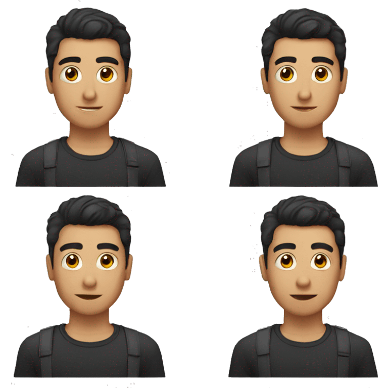 Joven moreno cabello corto emoji