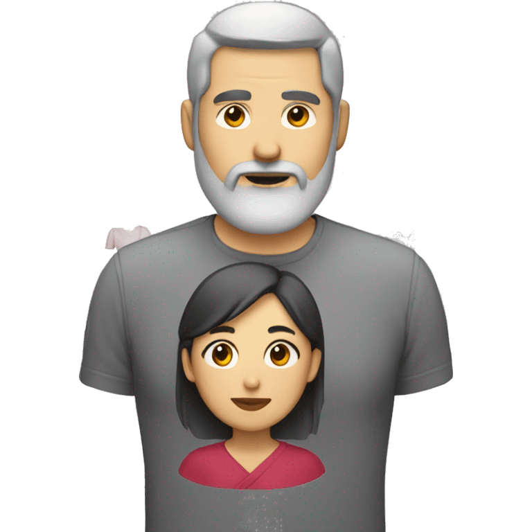  gray bearded man and asian woman emoji