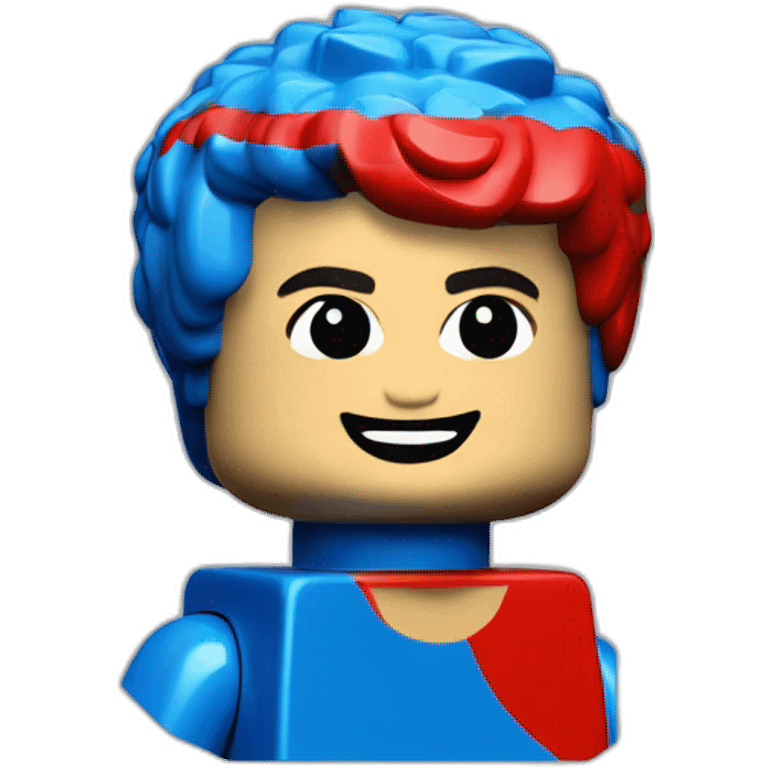 lego minifigure red blue emoji