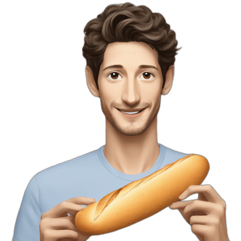 pierre niney has baguette emoji